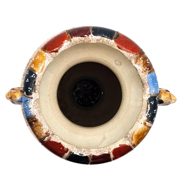 Japanese Satsuma-Style Hand-Painted Vase, Taishō–Early Shōwa For Sale - Image 11 of 12