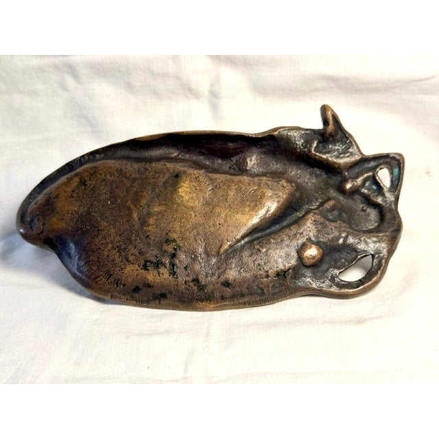 Art Nouveau Art Nouveau Bronze Figuraritive Mermaid Tray For Sale - Image 3 of 5