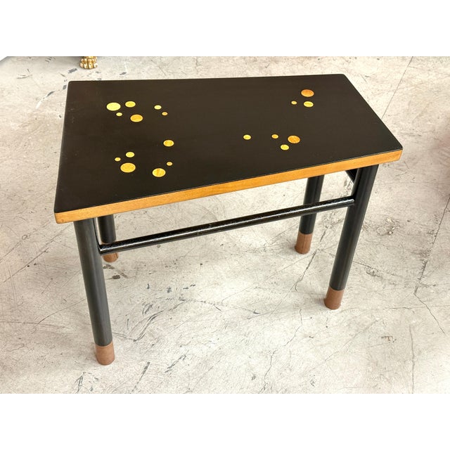 A quite stunning rare custom side table by Edward Wormley for Dunbar. It is part of the constellation series that Dunbar...