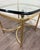 Metal Vintage Hollywood Regency Brass and Glass End Table Side Table Lamp Table For Sale - Image 7 of 12