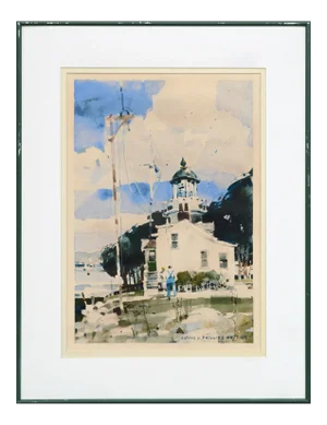 Donald J. Phillips "Pt. Pinos Light" Coastal Landscape 1989
