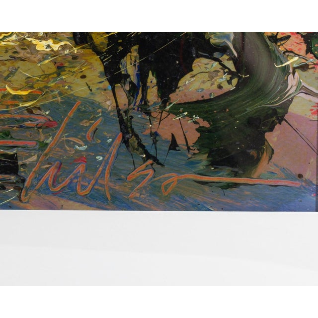 Acrylic on Paper Abstract Landscape Painting Signed by Harry Hilson For Sale - Image 4 of 8