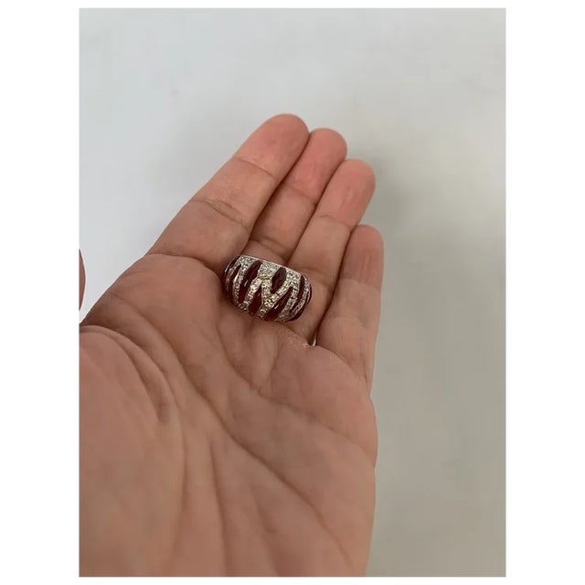 Sterling & Resin Angelique De Paris Ring, Size 6.5 For Sale In Denver - Image 6 of 7
