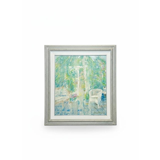 Theo Van Rintel, Impressionist Garden Terrace, Oil on Canvas, Framed For Sale - Image 6 of 6