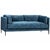 2020s Brand New Modern Sofa/ Couch in Denim Blue Velvet Upholstery Solid Wood Frame. For Sale - Image 5 of 5