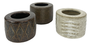 Danish Ceramic Vases Palshus by Per & Annelise Linnemann-Schmidt for Palshus, 1960s, Set of 3