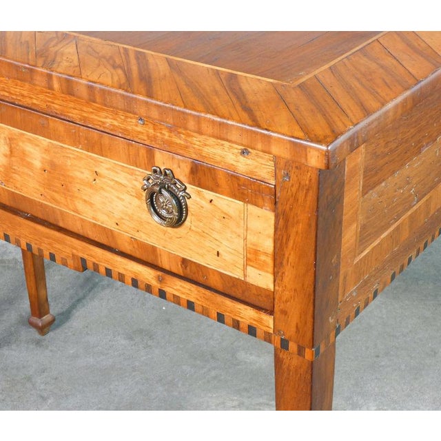 Louis XV Desk in Inlaid Walnut. 1700 For Sale - Image 10 of 18