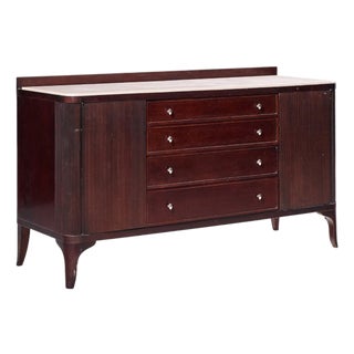 Barbara Barry for Baker Furniture Stone and Mahogany Credenza For Sale