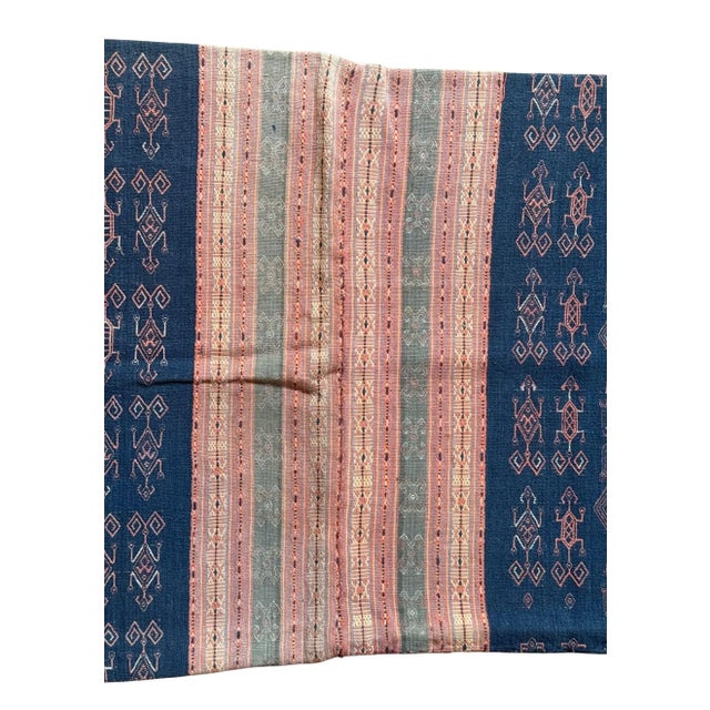 Textile Rare Ikat Textile From Timor Stunning Tribal Motifs & Colors, Indonesia C. 1950 For Sale - Image 7 of 8