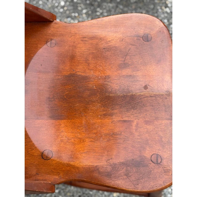 Pair of Mid-Century Cushman-Style Solid Wood Side Chairs For Sale - Image 11 of 12