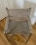 Maison Jansen Vintage Maison Jansen Style, Campaign Pace Director Arm Chair, Suede Leather Chrome and Brass For Sale - Image 4 of 11