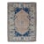 Vintage Turkish Oushak Rug With Elegant Blue and Soft Peach Motifs 5'7 X 7'8 For Sale