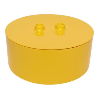 1970s Mid-Century Modern Yellow Melamine Lidded Serving Bowl by Massimo Vignelli for Heller For Sale