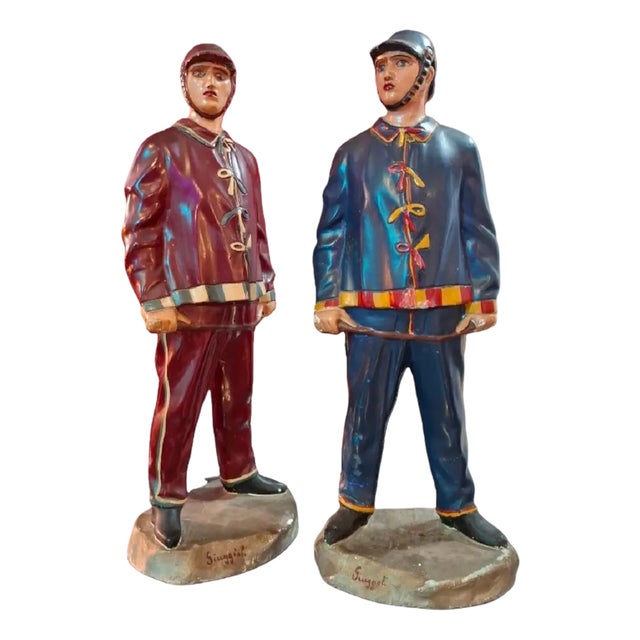 Contrade Senesi Jockey Figures by Giuggioli, Set of 2 For Sale