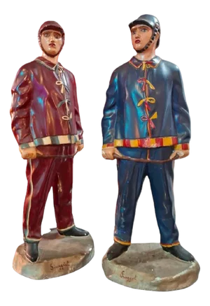 Contrade Senesi Jockey Figures by Giuggioli, Set of 2