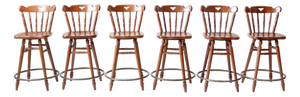 Mid-Century Tell City Swivel Seat Counter Stools Set of 6