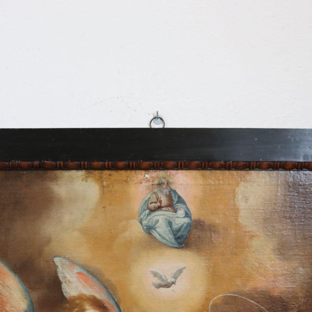 The Annunciation, 17th Century, Oil Painting on Canvas, Framed For Sale - Image 12 of 18