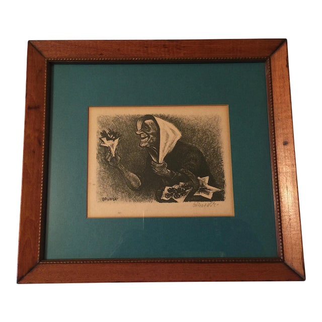 William Gropper Circa 1937 Flower Vendor Artist Signed Lithograph Aaa Edition of 250 For Sale