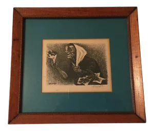 William Gropper Circa 1937 Flower Vendor Artist Signed Lithograph Aaa Edition of 250