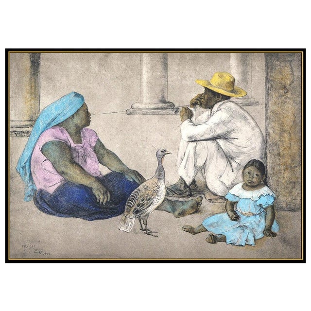 Expressionism 1980s La Familia Indigena II, Francisco Zúñiga For Sale - Image 3 of 6