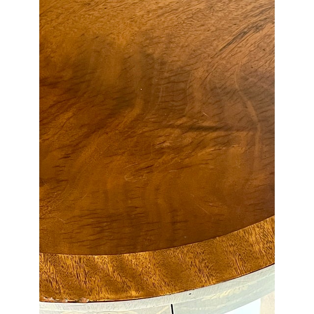 Late 20th Century Baker Furniture Federal Style Mahogany Drum Table With Candle Slides For Sale - Image 13 of 15
