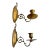 Vintage Brass Candleholder Sconces Set of 2 For Sale