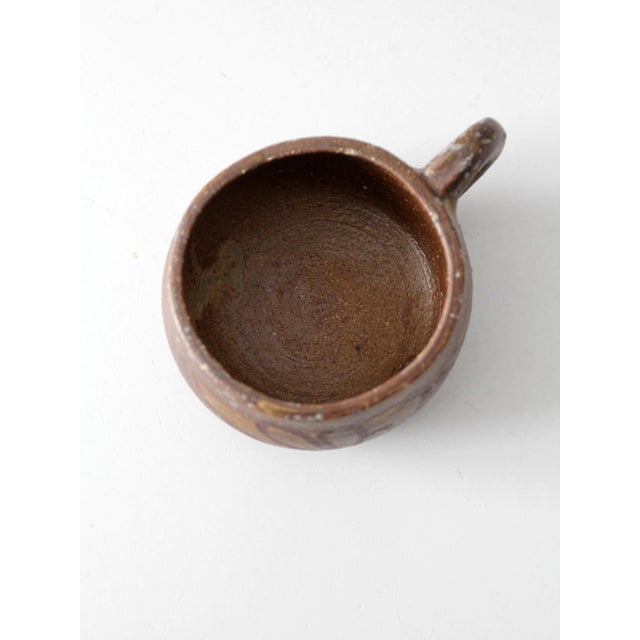 Farmhouse Vintage Studio Pottery Mug For Sale - Image 3 of 11