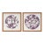 Framed Floral Wall Art Under Glass (Set of 2) For Sale