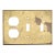 Vintage Brass Duplex Outlet Gang Light Switch Plate Cover For Sale