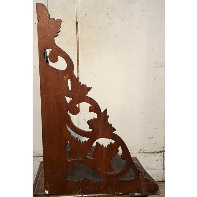 Early 20th Century Victorian Carved Walnut Shelf For Sale - Image 10 of 11