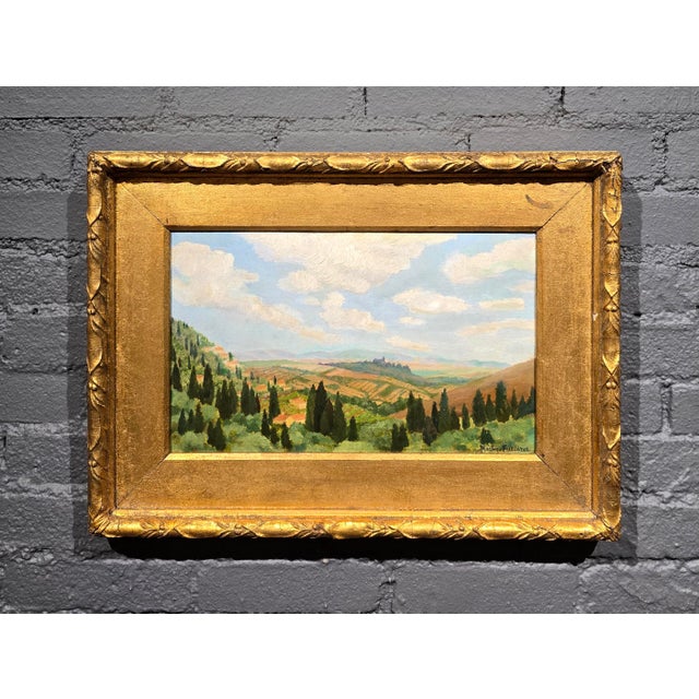 French Jacques Martin-Ferrières—Landscape in Catalonia, Spain—1920s Post-Impressionist Oil Painting For Sale - Image 3 of 12