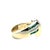14k Yellow Gold Diamond & 1 Carat Weight Emerald Knot Ring, Size 7.5 For Sale - Image 4 of 5