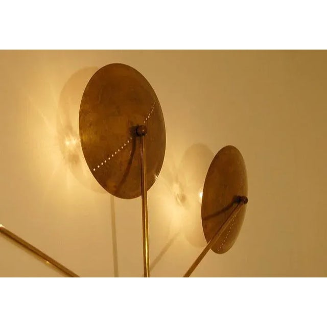 1960s 1960s Mid-Century Gold Brass Wall Lamp For Sale - Image 5 of 8