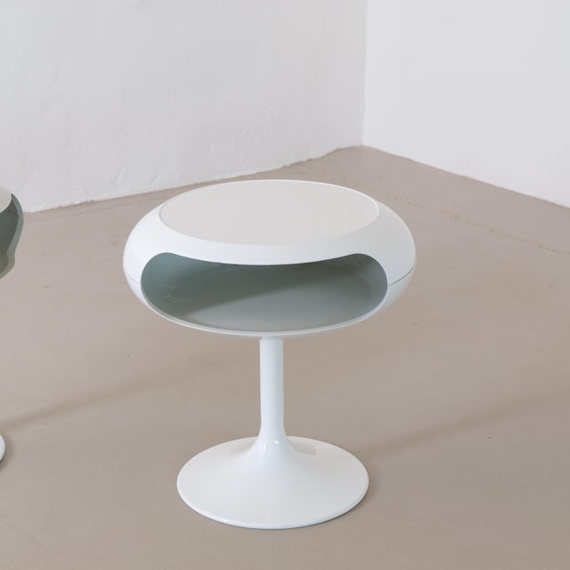 Space Age Fiberglass Bedside Tables from Opal Möbel, 1970s, Set of 2 For Sale - Image 4 of 7