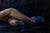 Audrey #1 by Dave Seeley | Oil on Canvas on Board Nude figure reclining on dark fabric. For Sale - Image 4 of 5