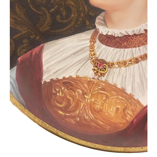 Late 19th Century French B&c Montereau Portrait Charger, Signed H. Catelin. For Sale - Image 4 of 8