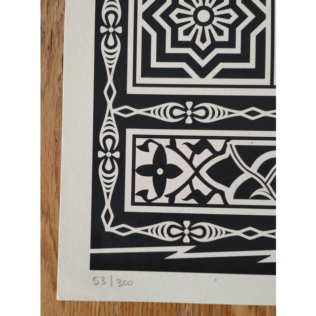 Shepard Fairey (Obey), Peace and Justice Ornament Black, 2012, Screenprint For Sale - Image 4 of 8
