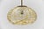 Metal Yellow Oval Murano Glass Ball Pendant Lamp by Doria Leuchten, Germany, 1960s For Sale - Image 7 of 11