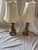 This pair of beautiful Chinese hand cast and carved brass lamps was made for export in the 1950s. Very good vintage...