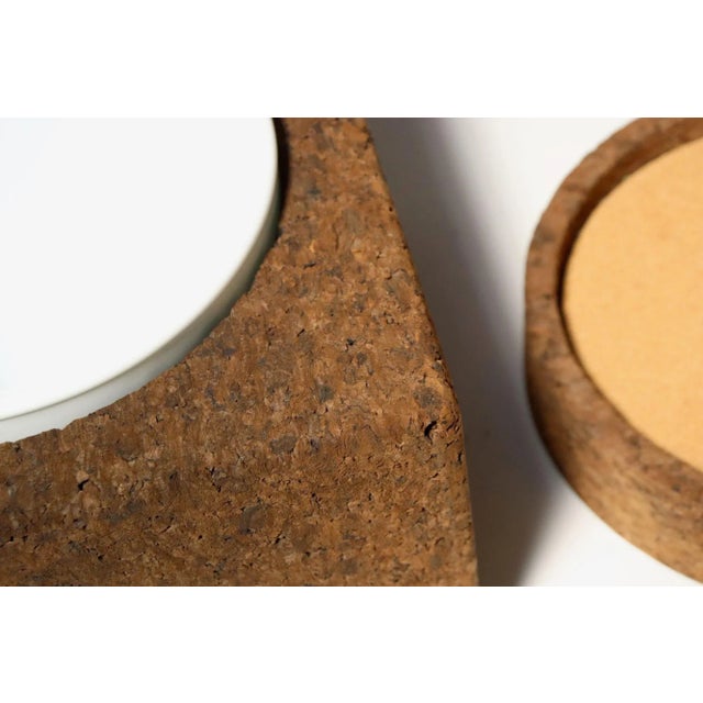 Vintage Cork Ice Bucket With Milk Glass Insert by Mort Marton - Unused With Box For Sale - Image 10 of 12