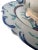 Vintage Italian Hand-Painted Majolica Soup Tureen With Underplate – Faenza Pottery, Blue and Green Floral Design, Italy, Mid-Century European Ceramic For Sale - Image 4 of 9