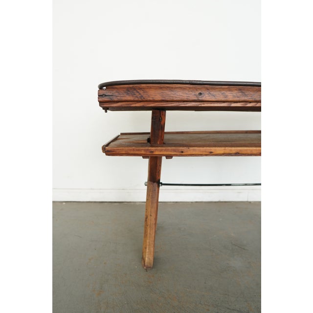 Vintage Reclaimed Wood Accent Table For Sale - Image 13 of 13