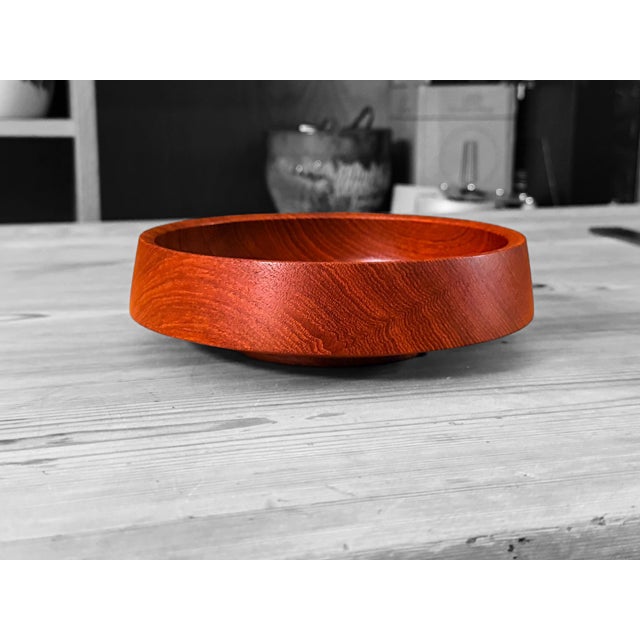 Mid-Century Sculptural Wooden Bowl, 1960s For Sale - Image 4 of 9