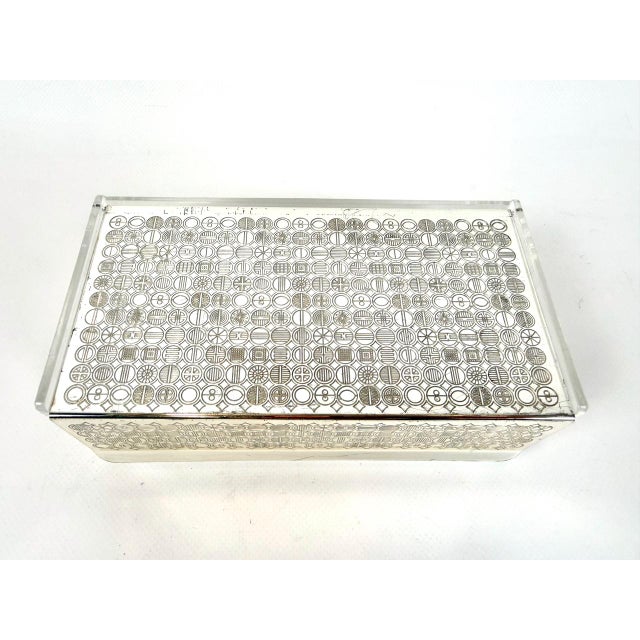 Postmodern Silver Plated and Acrylic Glass Vanity Box from WMF, 1980s For Sale - Image 10 of 12
