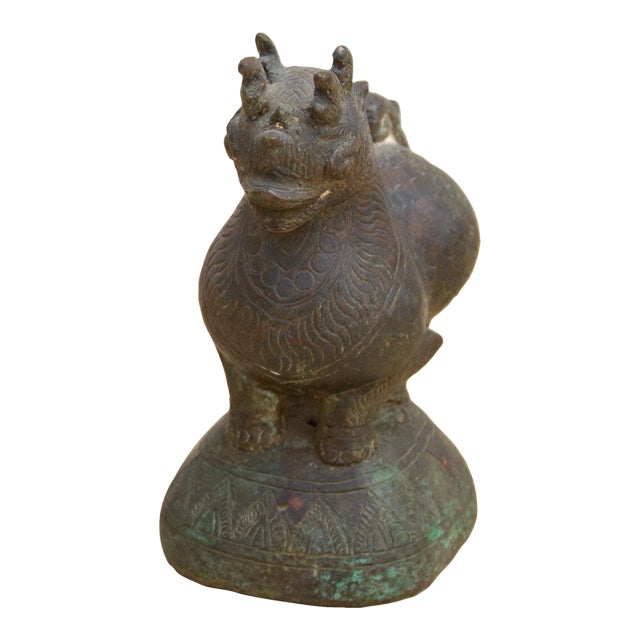 Large 19th Century Chinese Bronze Opium Weight For Sale