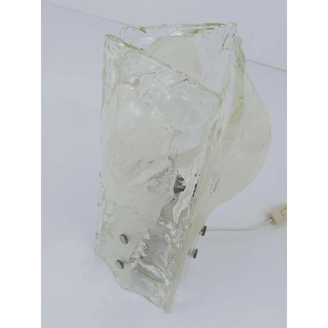 Gold Italian Sculptural Melting Murano Glass Table Lamp from Mazzega, 1960s For Sale - Image 8 of 11