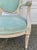 1920s A French Country Classic | Louis XVI Fauteuil in Soft Celadon Velvet For Sale - Image 5 of 11