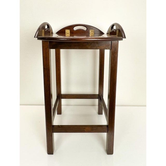 Hollywood Regency Butlers Tray Side Table, 1970s For Sale - Image 3 of 16