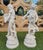 Late 19th Century Pair of 19th C French Bisque Porcelain Peasant Figures“Paysan Aux Raisins” and “Paysanne Aux Raisins,” After Hippolyte François Moreau, Samson, Paris For Sale - Image 5 of 12