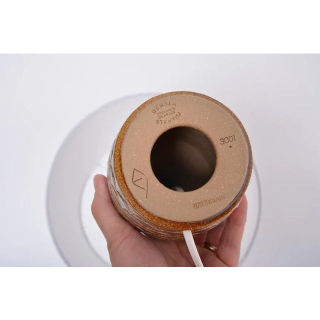 1960s Mid-Century Model 3001 Handmade Stoneware Table Lamps by Einar Johansen for Søholm, 1960s, Set of 2 For Sale - Image 5 of 10